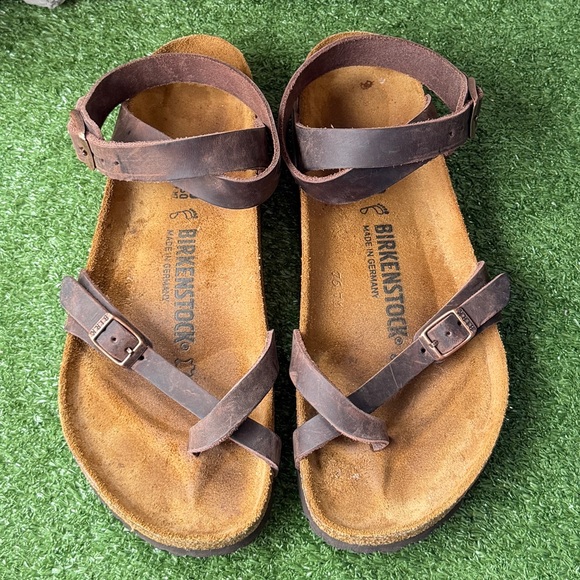 Birkenstock Shoes - Birkenstock Brown Leather Sandals